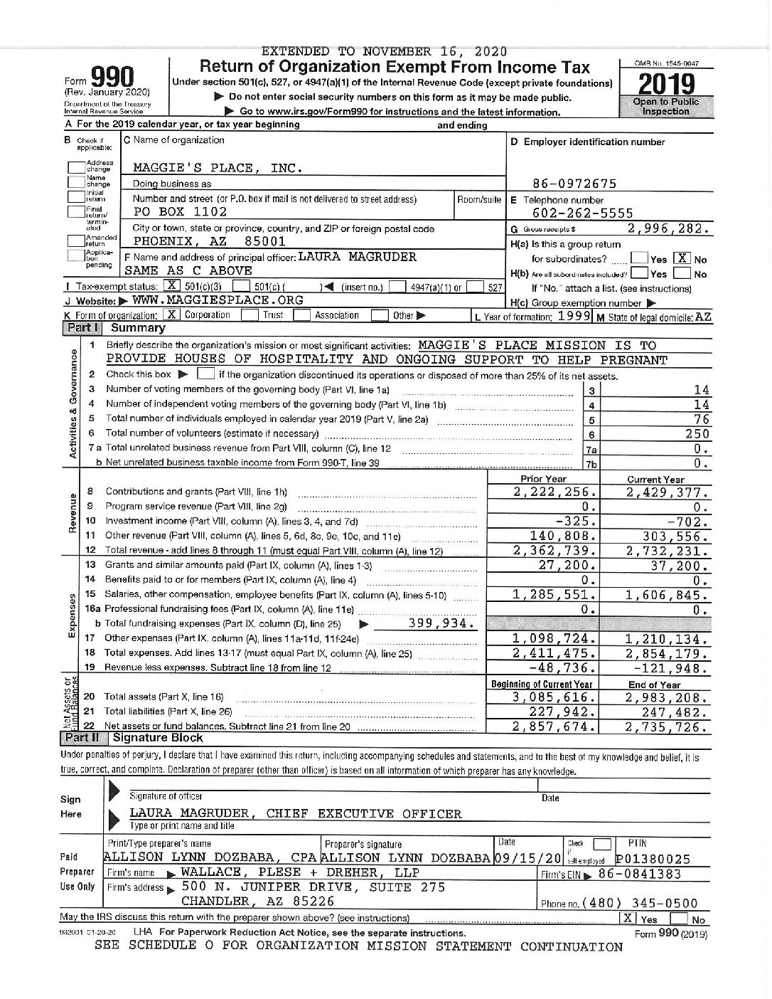990 Final 2019 Public Copy – Maggie's Place